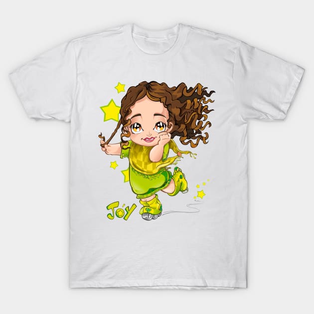 Cute girl playing roller skates | Joy T-Shirt by Los Bello's